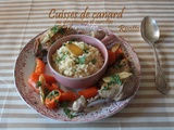 Cuisses de canard au gingembre et aux carottes, risotto