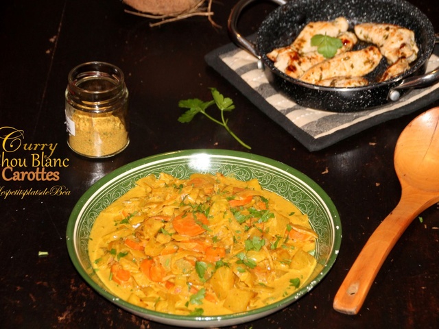 Recette minceur - Chou blanc au curry