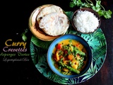 Curry de crevettes et asperges vertes