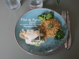Filet de merlu farci au pesto d'ail des ours