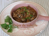 Foies de volaille façon stroganoff