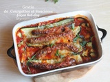 Gratin de courgettes et saucisses façon hot dog