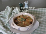 Gratin de filet de poulet à la sauge