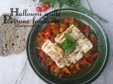 Halloumi grillé et poivrons fondants