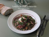 Lentilles et oeufs en meurette