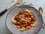 Parpadelles au ragù de polpettes de veau