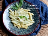 Pennes à la crème de basilic