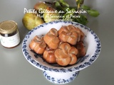 Petits gâteaux au sarrasin, miel de sarrasin et poires