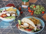 Pitta au poulet mariné