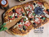 Pizza au pesto d'olives, tomates et féta