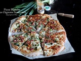 Pizza blanche aux oignons nouveaux