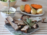 Poitrine de porc confite à la sauge