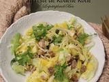 Que faire avec un reste de rouelle rôtie ? Pourquoi pas une salade composée