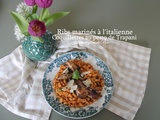 Ribs marinés à l'italienne et coquillettes au pesto de Trapani comme un risotto