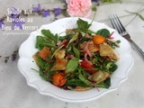Salade aux ravioles au bleu du Vercors