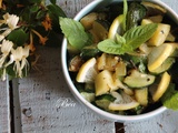 Salade de courgettes à la menthe, citron et zaatar
