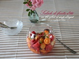 Salade de fruits d'été au thé glacé et sirop d'orgeat