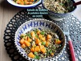 Salade de lentilles et de patates douces au cumin