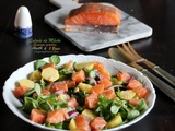 Salade de mâche au saumon gravlax à l'aneth et aux 5 baies