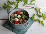 Salade de poivron rouge et féta au basilic