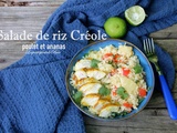 Salade de riz créole au poulet et à l'ananas