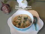Soupe chinoise aux asperges et aux crevettes