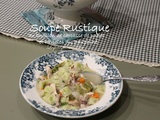 Soupe rustique au bouillon de carcasse de poulet et ravioles du Dauphiné - balade régionale à la mare à Goriaux enneigée