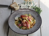 Tagliatelles aux asperges et jambon cru