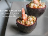 Tartare de gambas aux fruits de la passion