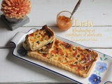 Tarte à la rhubarbe et à la confiture d'abricots