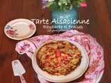 Tarte alsacienne à la rhubarbe et aux fraises