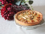Tarte aux pommes et à la crème de pistache