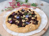 Tarte rustique à la betterave rouge, balsamique, thym et fourme d'Ambert