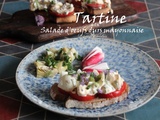Tartine à la salade d'oeufs durs mayonnaise - balade parisienne