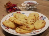 Tuiles aux fraises déshydratées