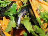 Moules au curry Thaï et Saté