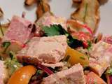 Salade de lentilles au gratton bordelais au foie gras « Tradition et Terroir du Sud Ouest »