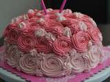 Gâteau nuances de roses