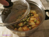 Poulet aux champignons - olives - pommes de terre