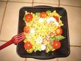 Lunch box : salade mais-lardons-tomates cerises