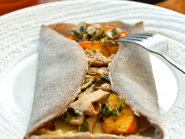 Galette de sarrasin aux champignons