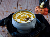 Velouté au potimarron grimé pour Halloween