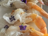 Beignets de crevettes en galettes de riz : l' idée ludique et colorée pour vos apéritifs
