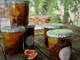 Confiture bicolore figue & pêche citron vert