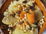 Couscous au poulet, merguez et chou fondant