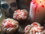 Cupcakes red velvet cervelle d'halloween