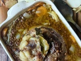 Jarret de porc rôti au four et lentilles fondantes – Recette automnale pour 2 personnes