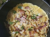 Omelette paysanne à la ventrêche et pommes de terre