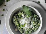 Risotto verde de printemps : épinards & petits pois (Risotto verde di primavera : spinaci e piselli)