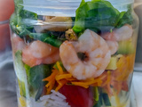 Salad jar à la crevette